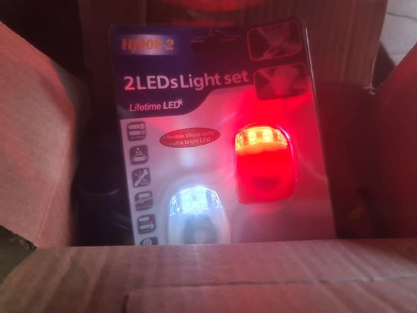 Kit para bici con luces led y espejos - imagen 1