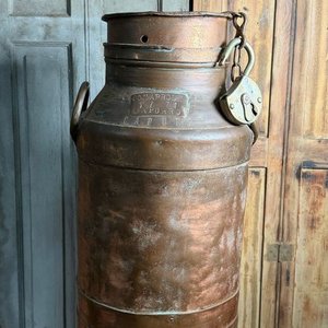Tarro de Leche CONAPROLE CAPURRO de Cobre con Candado - imagen 1