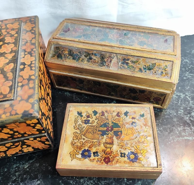 Caja de madera artesanal pintada a mano - imagen 3