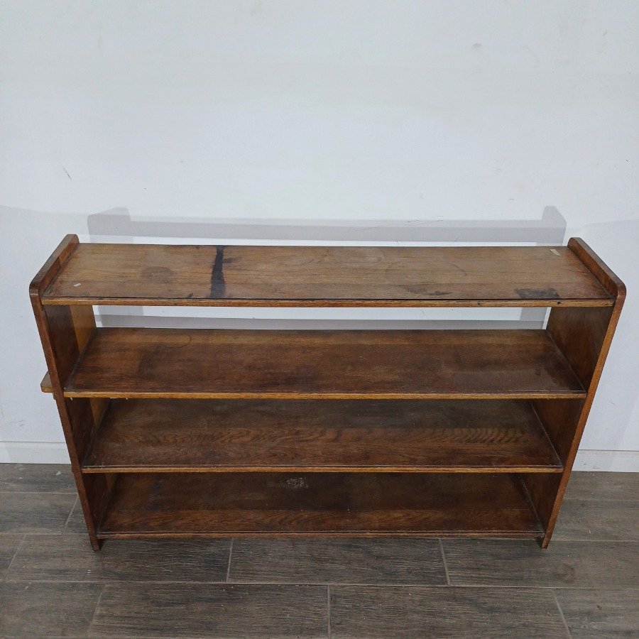 Biblioteca de roble con cuatro estantes - imagen 3