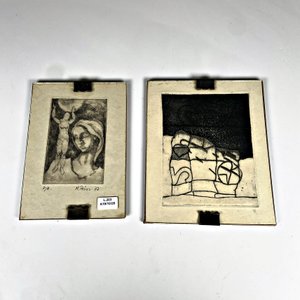 Dos grabados artísticos, uno firmado por M. Pérez '72 - imagen 2