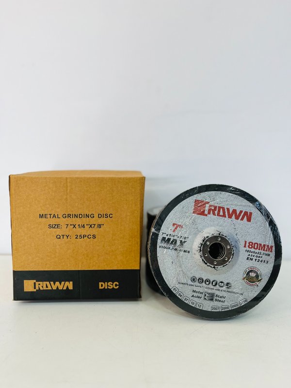 25 Discos de Desbaste 7'' Marca ROWN para Metal - imagen 1