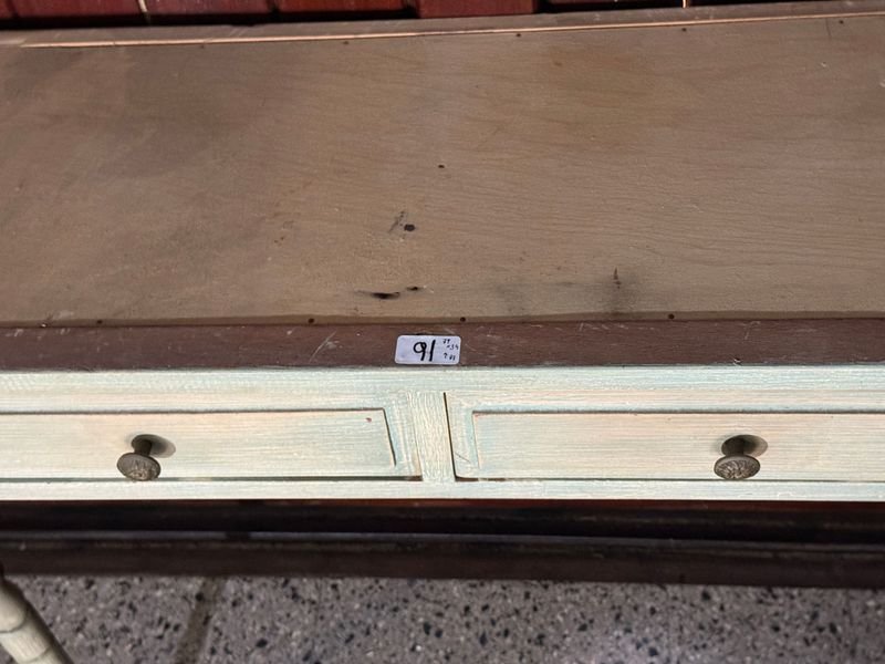 Dressoire de Madera con Tapa de Mármol y Dos Cajones