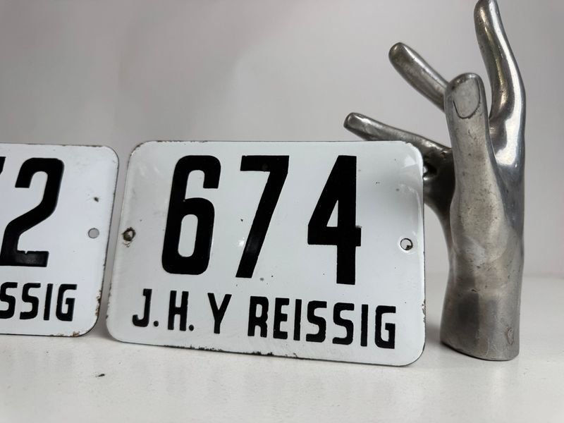 3 Chapas Esmaltadas con Dirección de Garajes - imagen 4