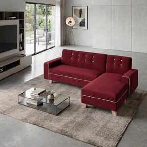 Lote anterior: Sofá Chaise Longue Rojo con Ribetes Blancos