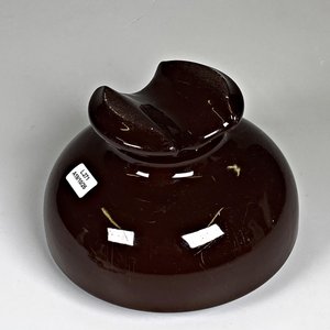 Aislador de Porcelana Marrón Grande Santana 87-Brasil Diámetro 18 cm - imagen 4