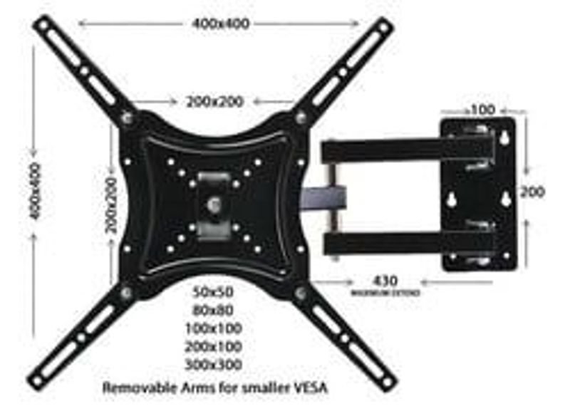 Soporte de pared para televisores LCD/LED/Plasma HDL-117B-2 de Home Design - imagen 2