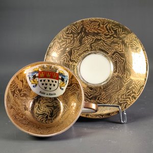Dúo de Tazas de Café de Porcelana Alemana con Escudo "Köln a. Rhein" - imagen 5