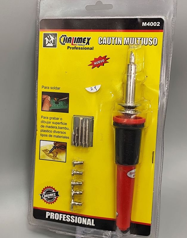 Cautín Multiuso Profesional Chalimex 40W 220V con Accesorios