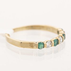 Anillo de Oro 18k con Circonias y Piedras Verdes - imagen 2