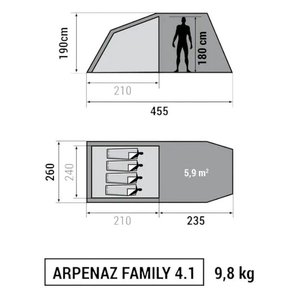 Carpa Quechua Arpenaz Family 4.1 para 4 Personas - imagen 4