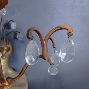 Lote de Dos Apliques de Iluminación: Techo con Tulipa y Pared con Caireles - imagen 4