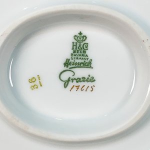 Juego de Porcelana Bavaria Heinrich "Grazie" Blanco Hojas - 18 Piezas - imagen 5