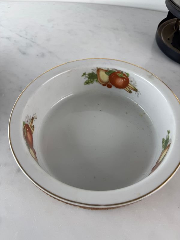 Conjunto de porcelana y fondue con soporte - imagen 4