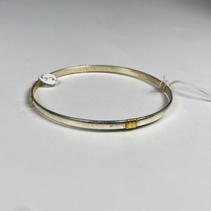 Pulsera Esclava de Plata con Detalles en Oro - imagen 1