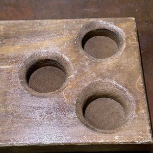 Bandejas Organizadoras de Madera con Diseño Floral y Terminal Metálico - imagen 2