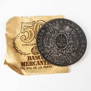Medalla Banco Mercantil del Río de la Plata 50 Años Bronce Original - imagen 2