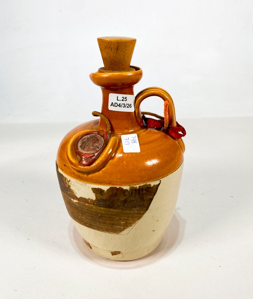 Lote siguiente: Botellón de gres marrón - Vaso artesanal