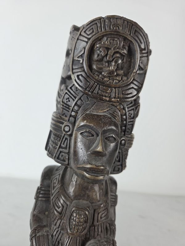 Esculturas mexicanas de madera con incrustaciones de oro - imagen 4