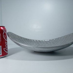Frutero Decorativo de Metal Plateado con Acabado Martillado - imagen 3