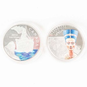 2 Medallas Conmemorativas Reina Elizabeth II: Fiji 2012 y Cook Islands 1 Dólar - imagen 2