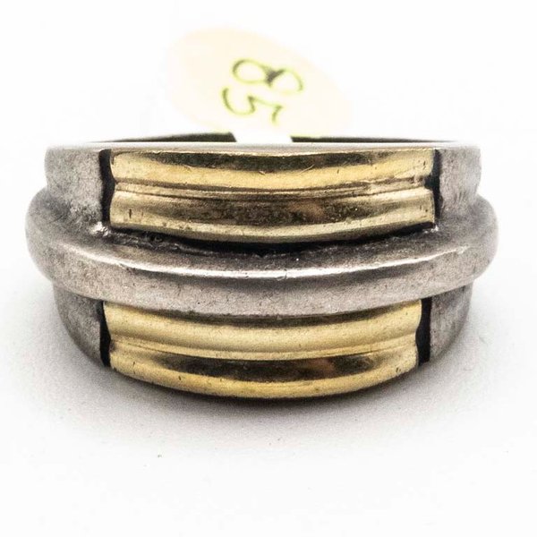 Anillo Doble de Plata y Oro - imagen 1