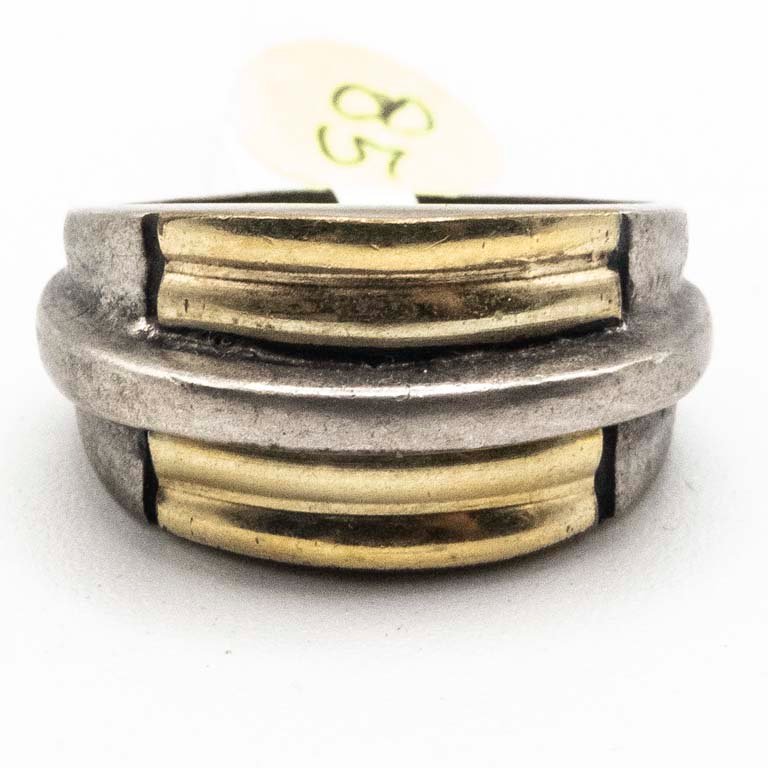 Anillo Doble de Plata y Oro