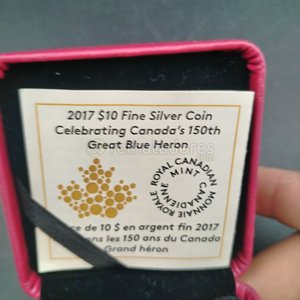 Moneda de Plata Canadiense "Great Blue Heron" 2017 - 10 Dólares - imagen 4