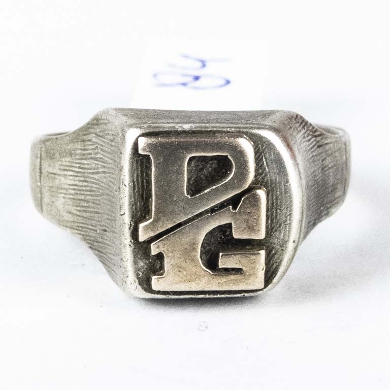 Anillo de plata con iniciales DG - Accesorios