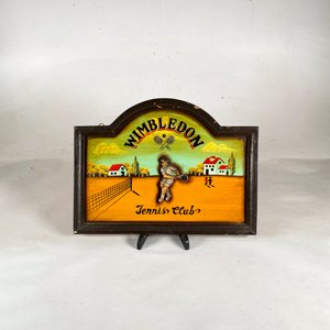 Cuadro Relieve "Wimbledon" Tenis Club Vintage - imagen 1