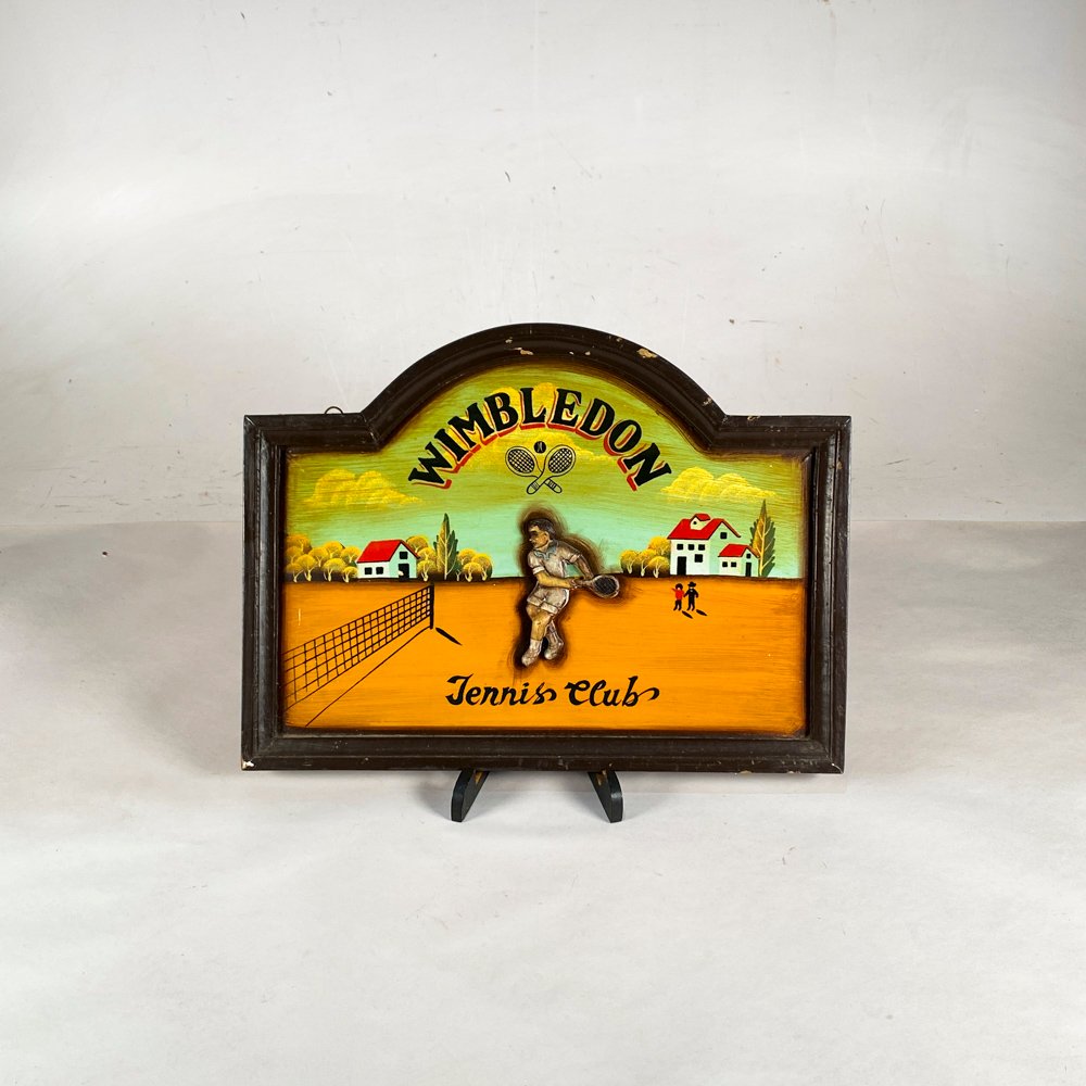 Cuadro Relieve "Wimbledon" Tenis Club Vintage