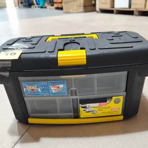 Caja de Herramientas Portátil Negra con Manija Amarilla - imagen 2