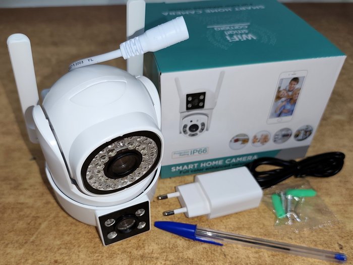 Cámara de seguridad doble para exterior con Wi-Fi y visión nocturna - imagen 3