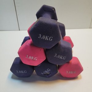 Lote anterior: 6 Mancuernas de 3 kg (4 Violetas y 2 Rosadas)
