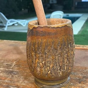 Mortero de Madera Artesanal con Mazo - imagen 4