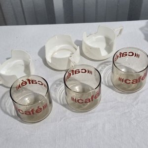 Juego de 3 Tazas de Vidrio con "Café" y Cafetera Transparente - imagen 10
