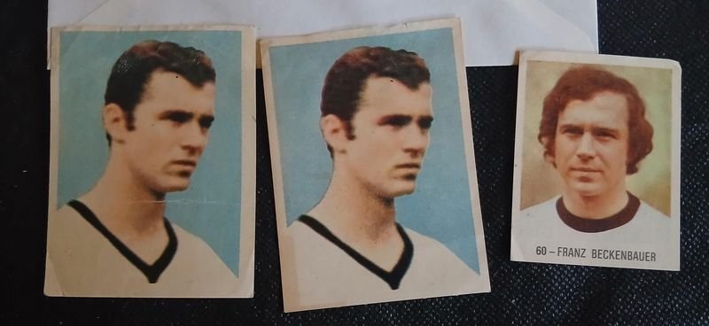 Lote de 3 Figuritas de Franz Beckenbauer: Ídolos 70 y Edición 1978