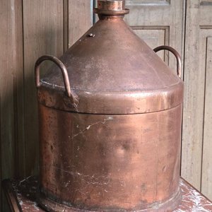 Lote siguiente: Recolector de Cobre con Asas y Tapa