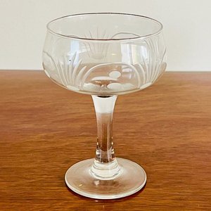Juego de 11 Copas de Champagne Antiguas Talladas - imagen 7