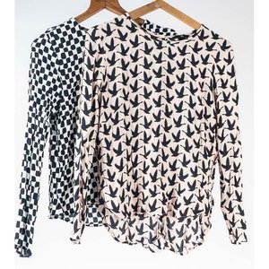 Par de Blusas Estampadas H&M Talle EUR 36 - imagen 2