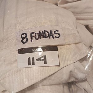 6 Fundas de Tela Beige para Sillas - Con Detalles de Uso - imagen 5