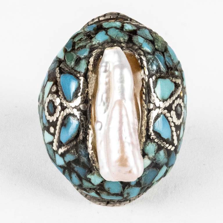 Lote anterior: Anillo de plata y nácar - Peso: 24,7gr - Medidas: 19mm