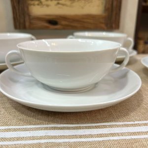 Tetera Inglesa Grenville Ware y 4 Tazas con Platos de Loza Blanca - imagen 4