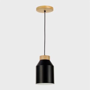 Colgante Vibrance Negro con Detalle Madera - imagen 2