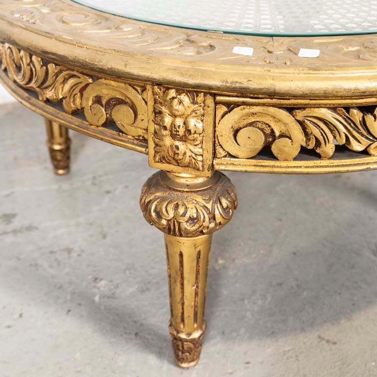 Mesa de living circular estilo Luis XVI - imagen 3