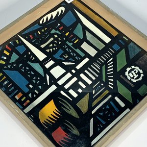 Lote anterior: Cuadro abstracto multicolor en tinta sobre papel, firmado por Witold Janowski