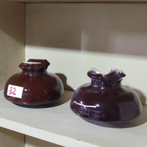 Aisladores de Porcelana Marrones para Coleccionismo - imagen 2