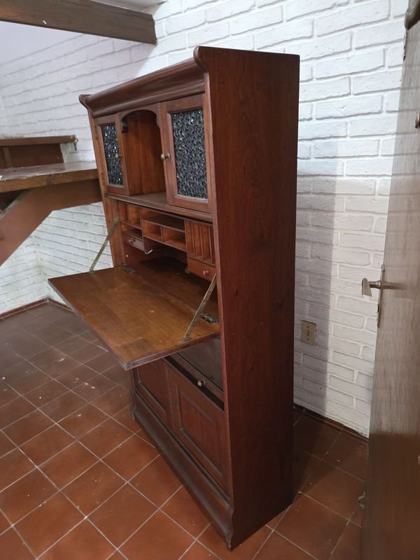 Biblioteca Americana tipo Thompson con secretaire y Globo Wernicke principios de siglo XIX - imagen 5