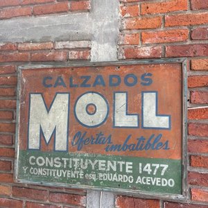 Cartel Antiguo Chapa Calzados Moll Montevideo Vintage Coleccionismo - imagen 7
