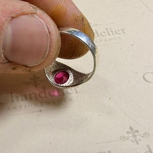 Anillo de Plata 925 con Piedra Rosa Ovalada Facetada - imagen 2